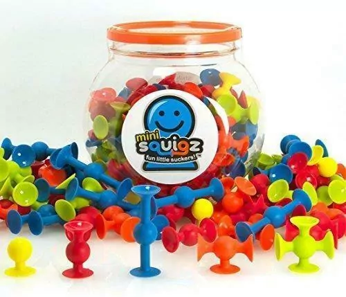 Przyssawki. Squigz Mini. Silikonowe klocki 75el - tantis.pl