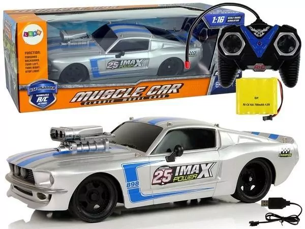 Auto Sportowe 1:16 zdalnie sterowane srebrne - tantis.pl