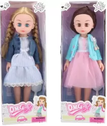 Lalka w sukience ze szczotką MIX