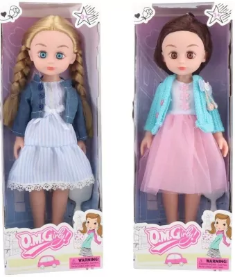 Lalka w sukience ze szczotką MIX