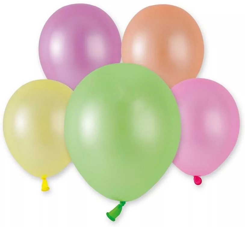 Balony Gemar pastelowe fluorescencyjne 12cm - tantis.pl