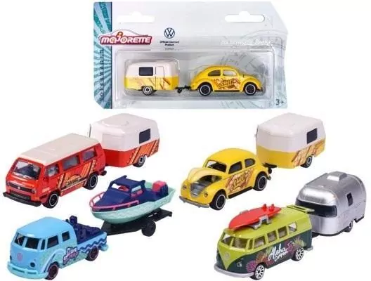 Majorette Volkswagen z przyczepką mix - tantis.pl
