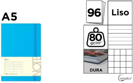 Notatnik A5/96K niebieski MIX