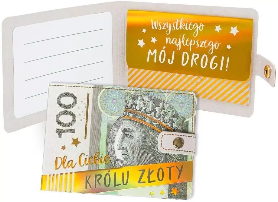 Portfelik Dla Ciebie królu złoty banknot 100zł - tantis.pl