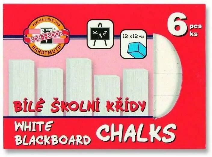 KREDA BIAŁA SZKOLNA 111504 DO TABLIC 6 SZT. - tantis.pl