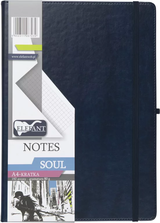 Notes A4 Soul kratka, granatowy - tantis.pl
