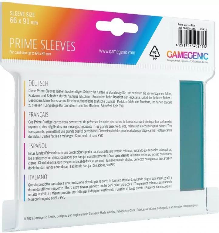 Koszulki na karty CCG 66x91mm Niebieskie 100 sztuk - tantis.pl