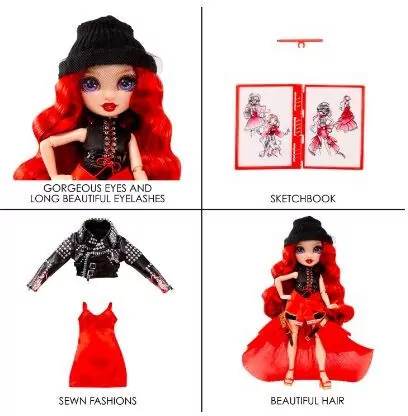 Rainbow High Fantastic Fashion Doll. Ruby-RED - tantis.pl