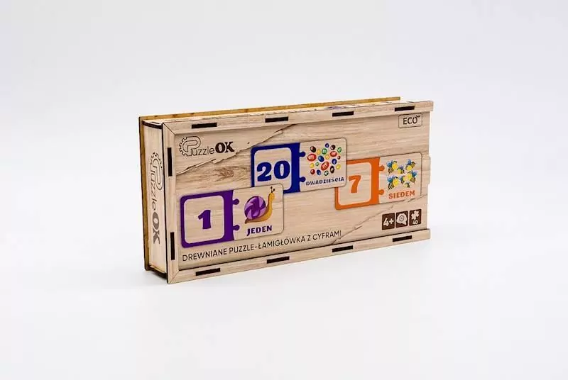 Drewniana układanka łamigłówka - Cyfry - tantis.pl