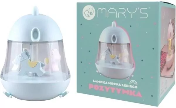 Pozytywka lampka nocna LED RGB niebieska - tantis.pl