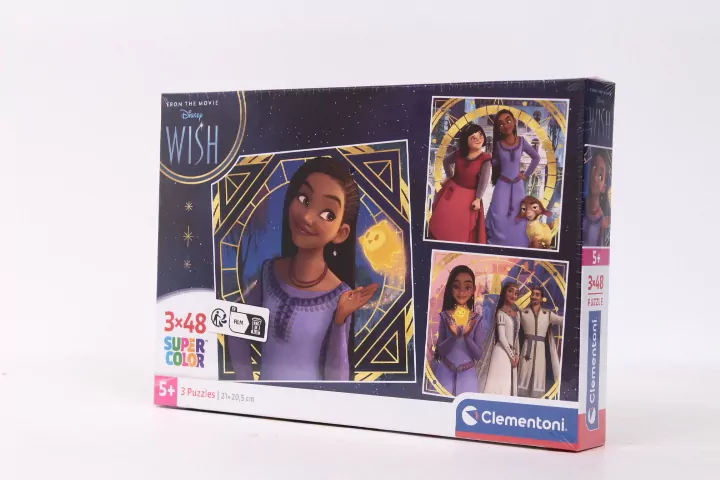 Clementoni. Puzzle 3x48. Super Kolor. Wish - tantis.pl