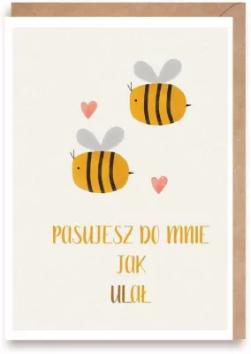 Walentynka Pszczółki, eko koperta