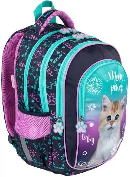 Plecak 4 komorowy BPL58 z kotkiem My little friend - tantis.pl