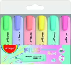 Zakreślacze pastelowe 6 kolorów