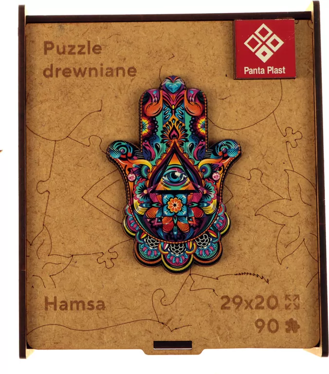 Panta Plast. Puzzle drewniane A4. Hamsa - tantis.pl