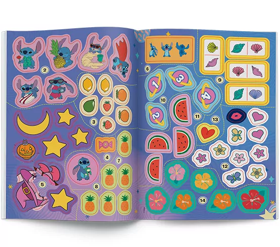 Stich. 100 brokatowych naklejek - tantis.pl