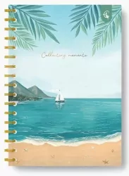 Kołonotatnik ozdobny B5/160K kratka Plaża