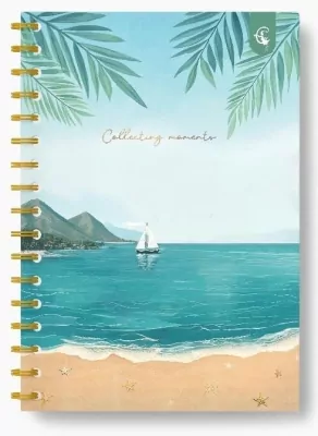 Kołonotatnik ozdobny B5/160K kratka Plaża