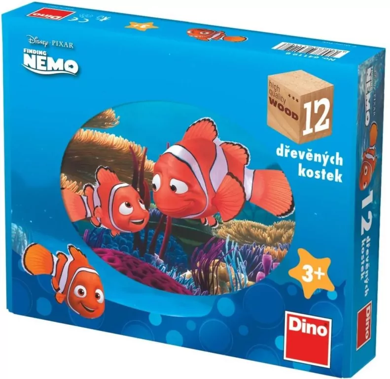 Drewniane klocki obrazkowe Gdzie jest Nemo 12el - tantis.pl