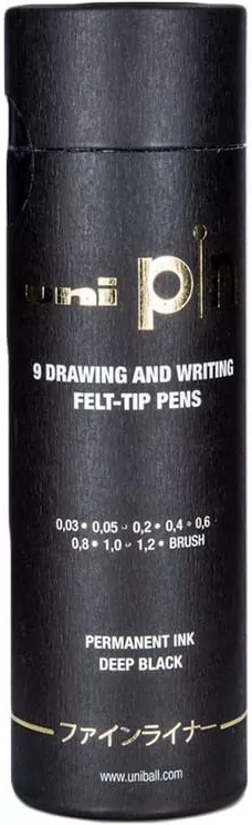 Zestaw kreślarski Tuba PIN-200 9 kolorów Uni - tantis.pl