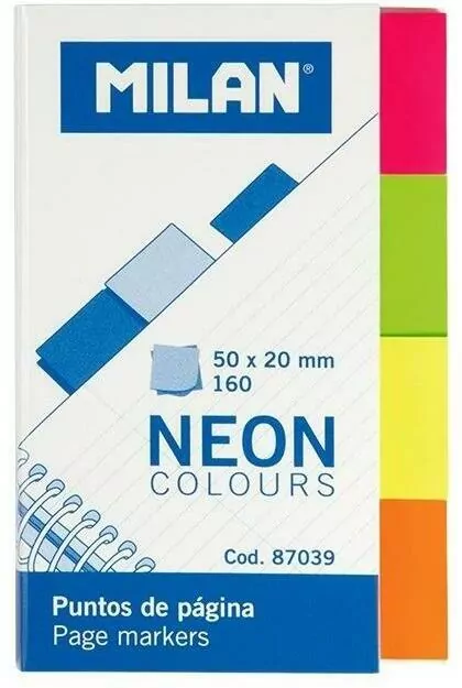 Indeksy neon kolorowe 50x20mm MILAN - tantis.pl