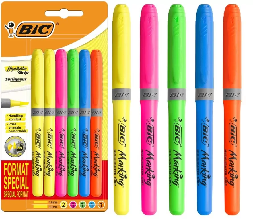 Zakreślacz highlighter Grip Special Format 6szt - tantis.pl