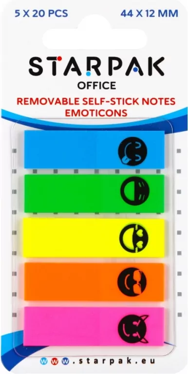 Zakładka indeksująca 44x12mm 5x20K Emoticon - tantis.pl