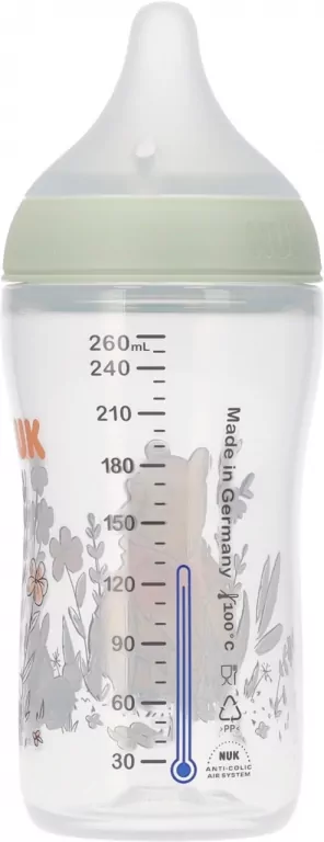NUK. Perfect Match. Butelka z silikonowym smoczkiem. 260 ml. Kubuś - tantis.pl