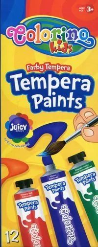 Farby tempera w tubach 12 ml. Colorino Kids. 12 kolorów - tantis.pl