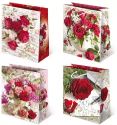 Torebki ozdobne T8-120 Róża romantyczna 10 sztuk