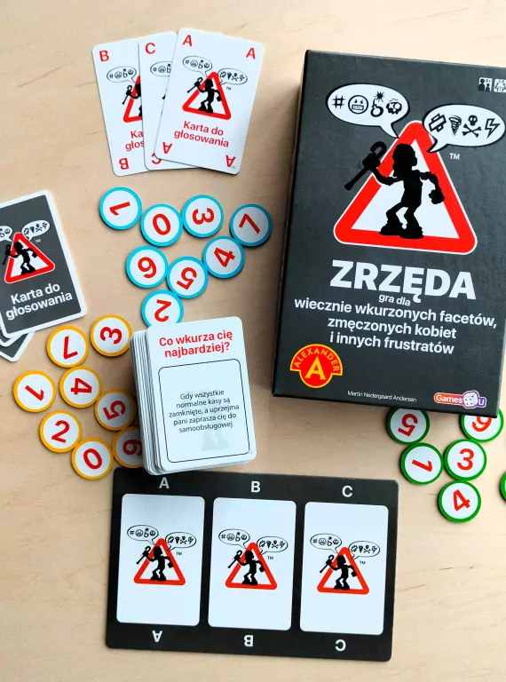 Zrzęda. Gra dla wiecznie wkurzonych facetów, zmęczonych kobiet i innych frustratów - tantis.pl