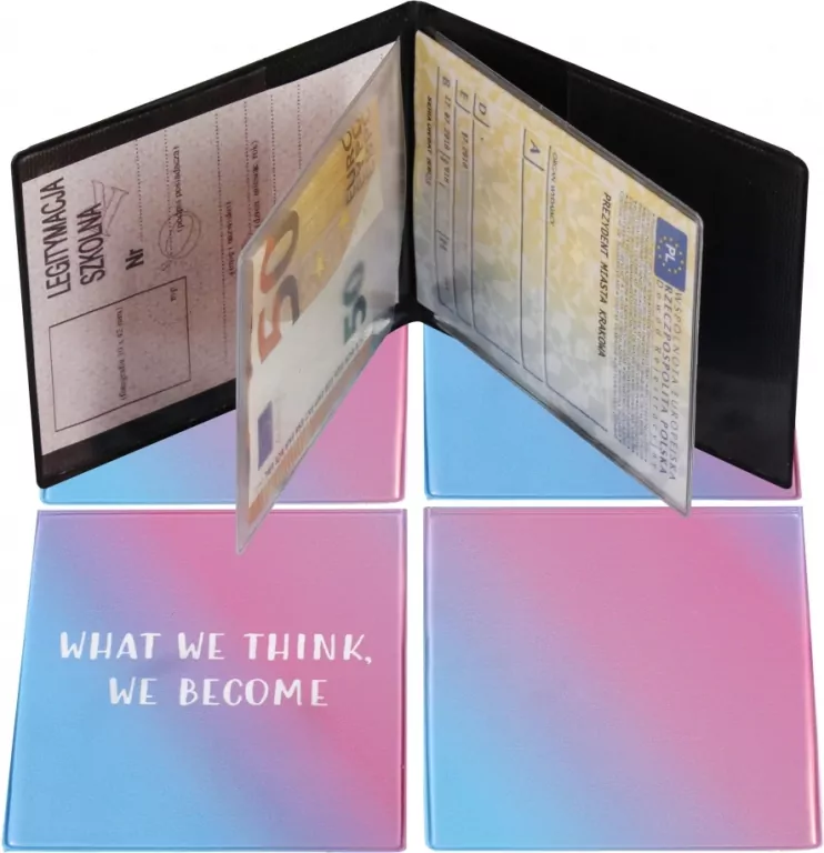 Okładka na dokumenty ucznia Ombre Pink - tantis.pl