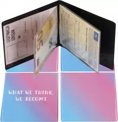 Okładka na dokumenty ucznia Ombre Pink