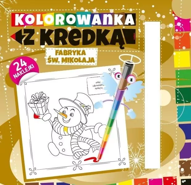 Kolorowanka z kredką. Fabryka św. Mikołaja - tantis.pl