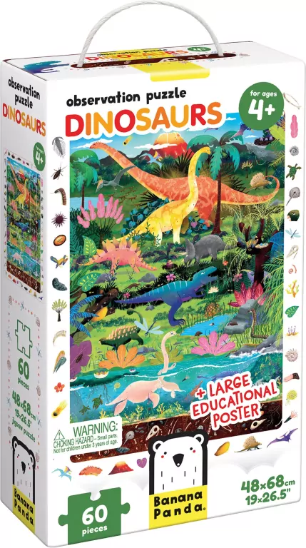 Observation Puzzle. Dinosaurs 4+ - tantis.pl
