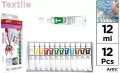 Farba do tekstyliów 12 tubek - tantis.pl
