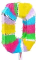 Piniata cyfra 0 pastelowa 50x35x7.5cm - tantis.pl
