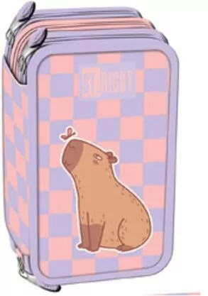 Piórnik potrójny z wyposażeniem Chill Capybara - tantis.pl