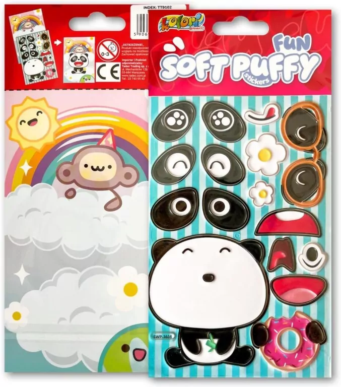 Naklejki puffy Fun with Panda - tantis.pl
