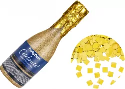 Tuba z konfetti Szampan złota 20.5cm