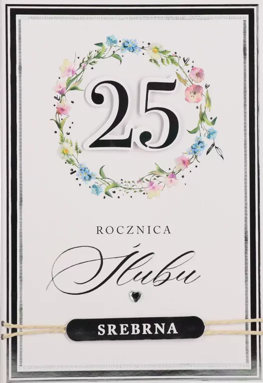 Karnet Rocznica ślubu 25 - tantis.pl