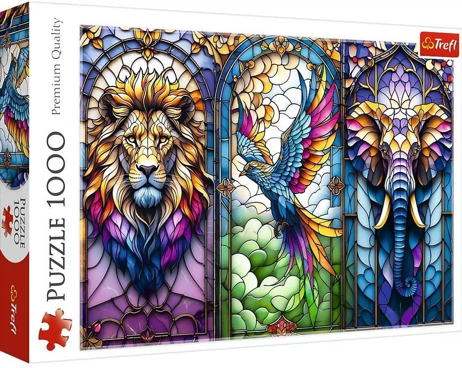 Puzzle 1000 Witraż: Zwierzęta TREFL - tantis.pl