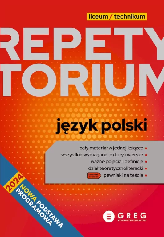 Język polski. Repetytorium. Liceum/technikum - tantis.pl