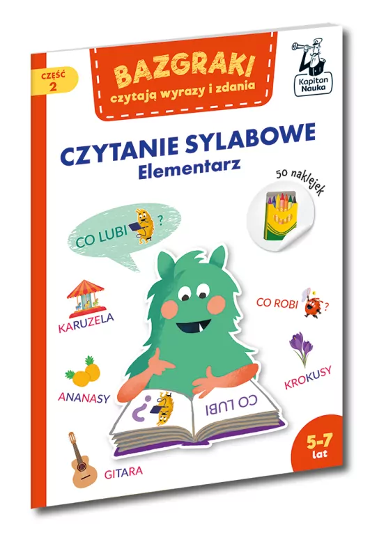 Bazgraki czytają wyrazy i zdania. Czytanie sylabowe. Elementarz - tantis.pl