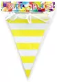 Girlanda flagi w paski jasnożółta 27.5cmx10m - tantis.pl