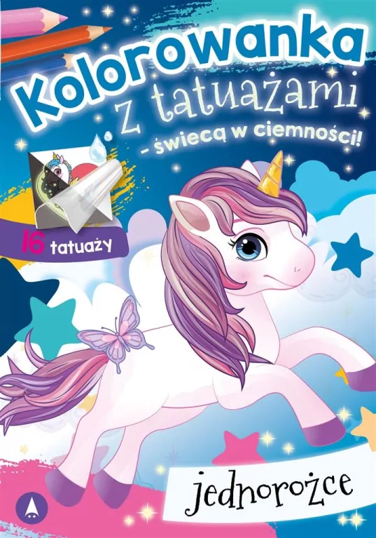 Kolorowanka z tatuażami. Jednorożce - tantis.pl