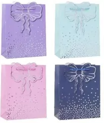 Torebka ozdobna 18x24x8cm hot-stamp mix ROZETTE