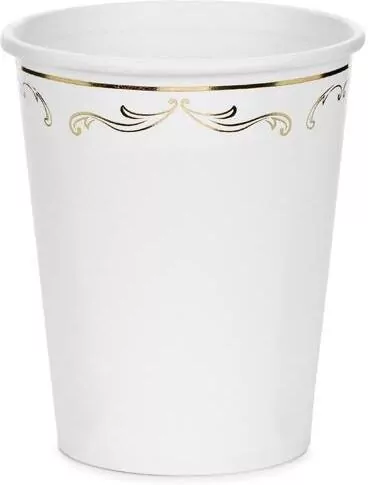 Kubeczki z ornamentem biały 220ml - tantis.pl