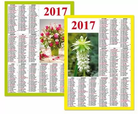 Kalendarz plakietka 2017 (SD12) Mix - tantis.pl