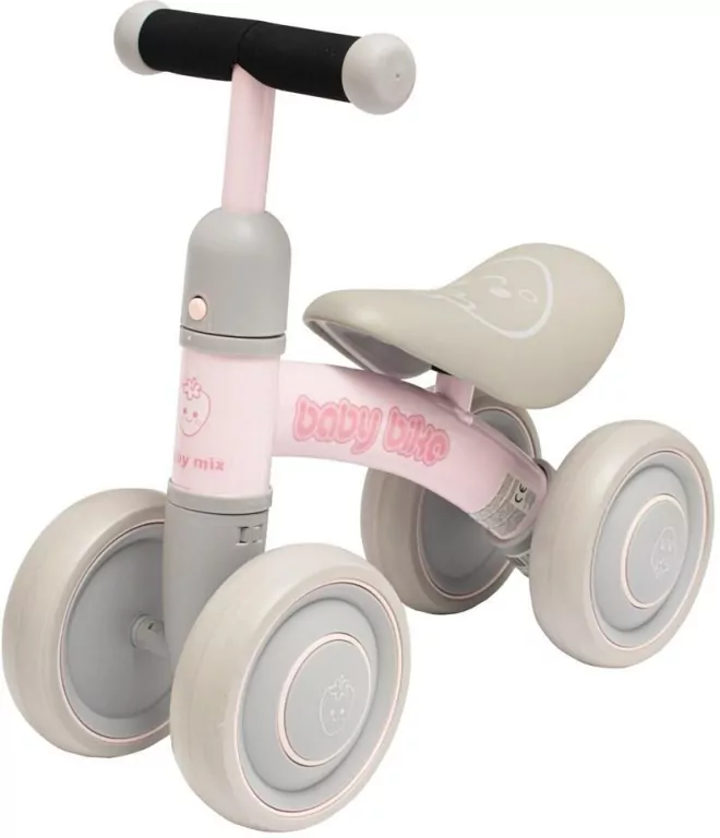 Rowerek biegowy czterokołowy Fruit pink - tantis.pl